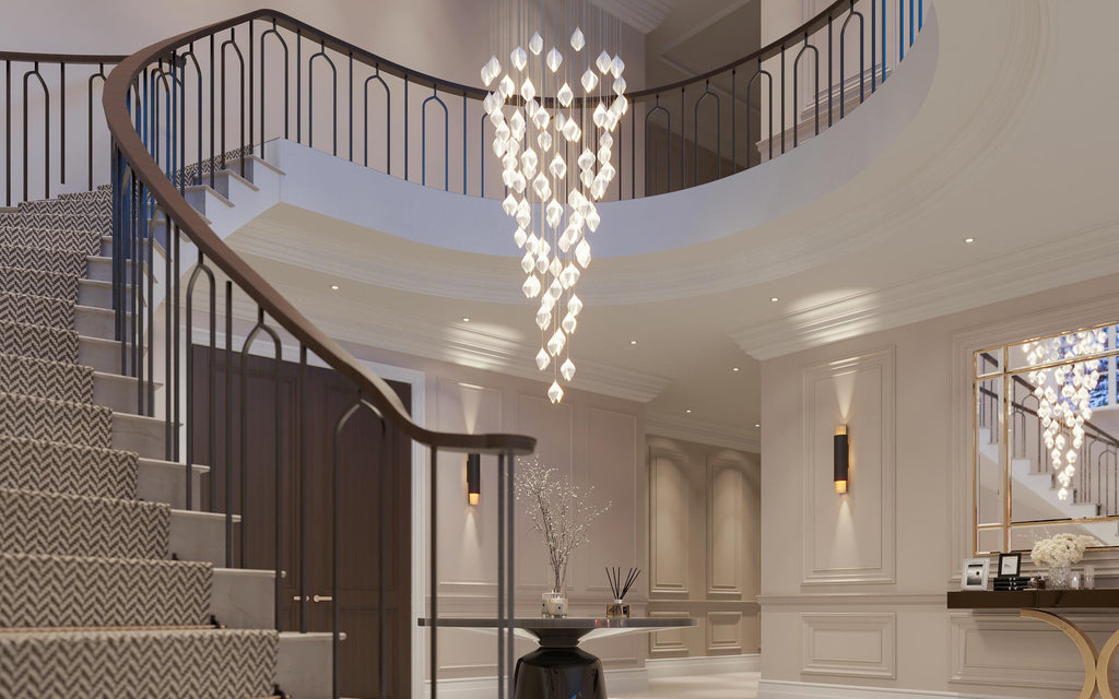 Pendant stair light diameter and height guide