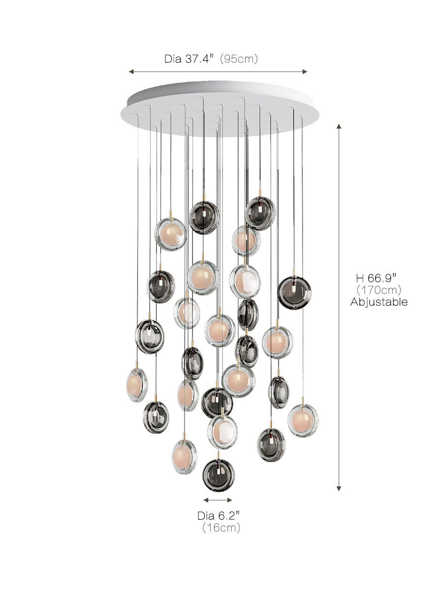 Minimalist Lens Chandelier