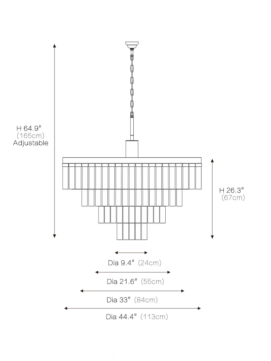 Satin Brass Chandelier