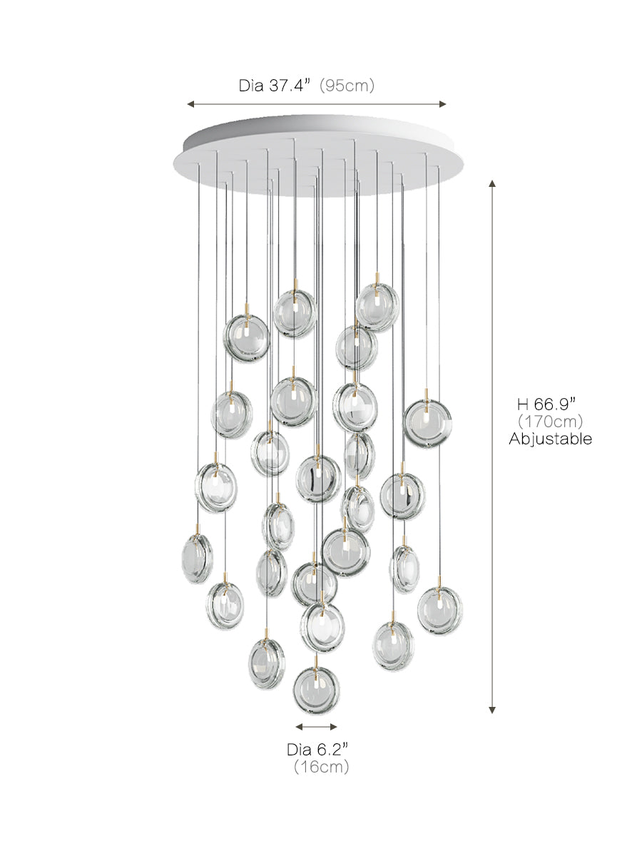 Minimalist Lens Chandelier