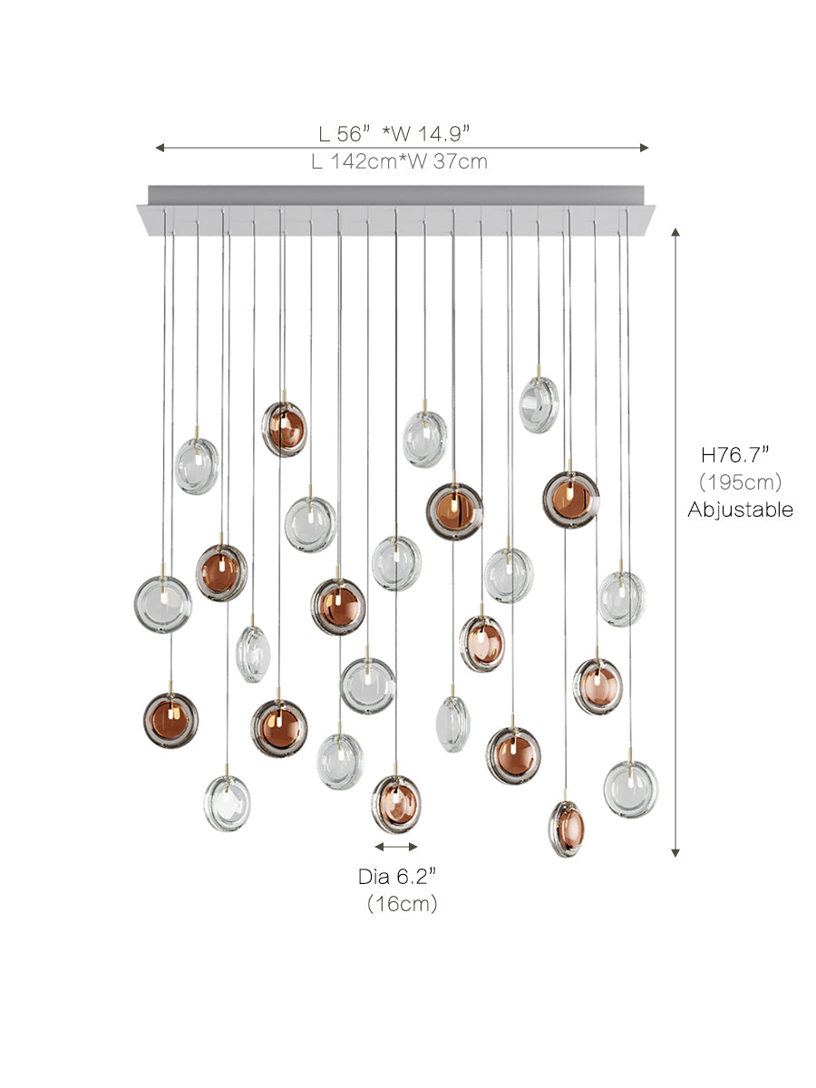 Minimalist Lens Chandelier