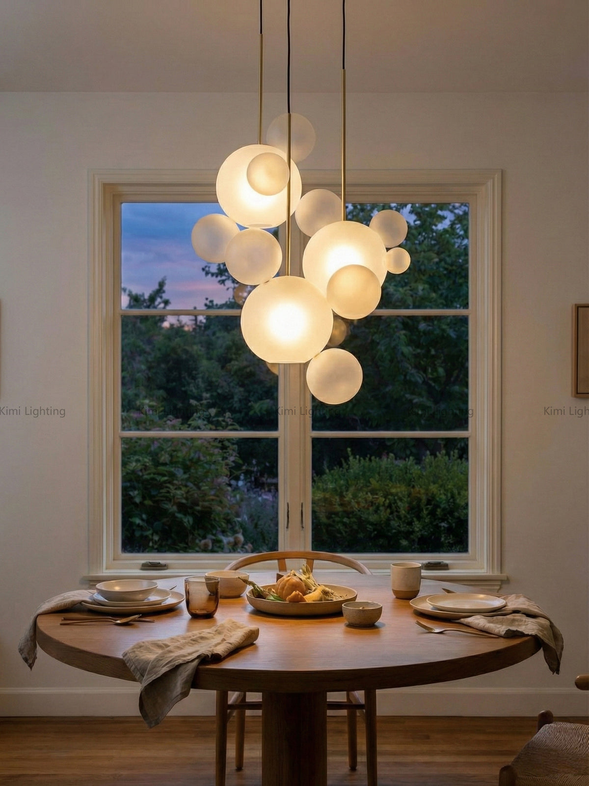 Bolle hand-blown glass pendant light
