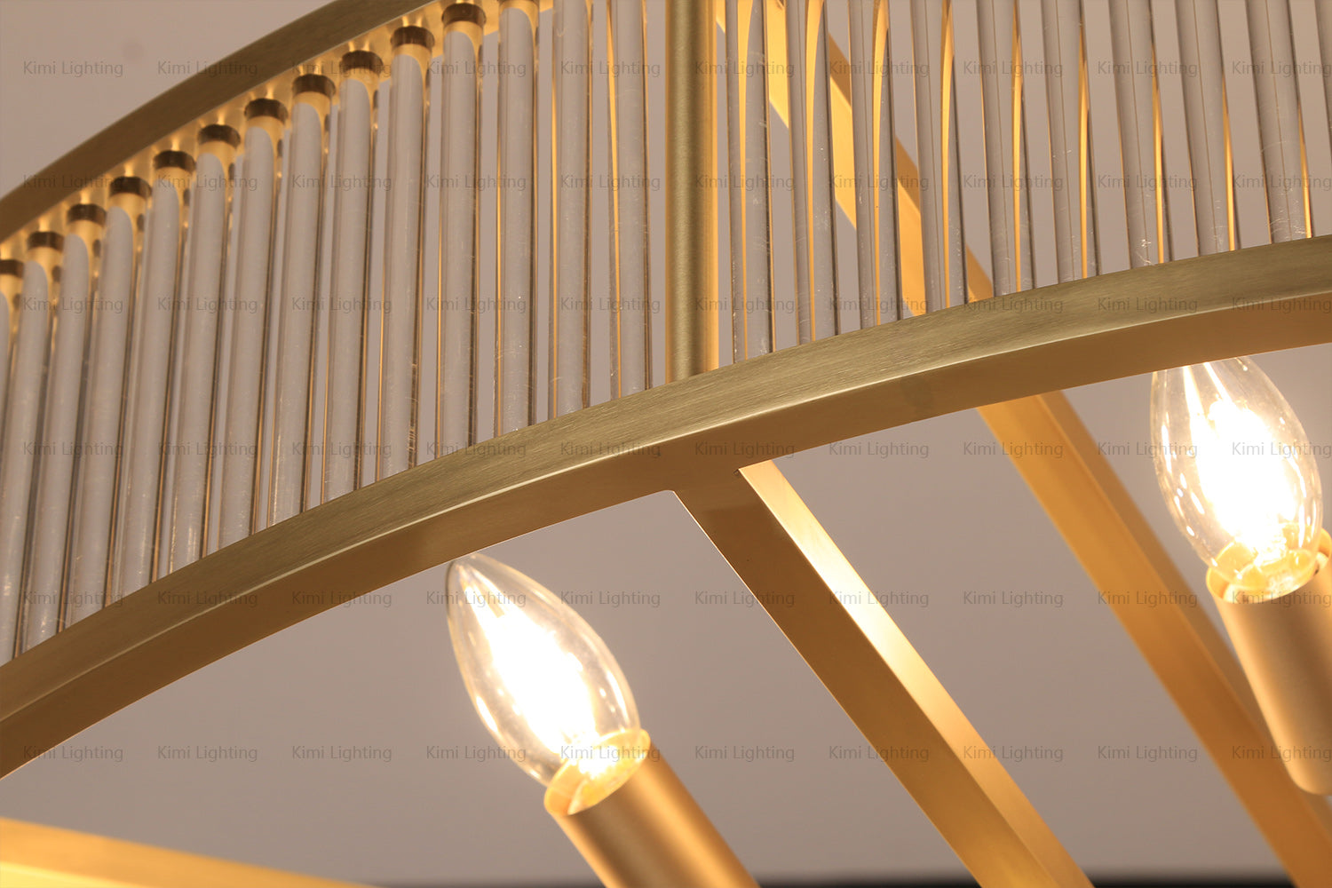 Contemporary Two-layer Glass Hanging Chandelier