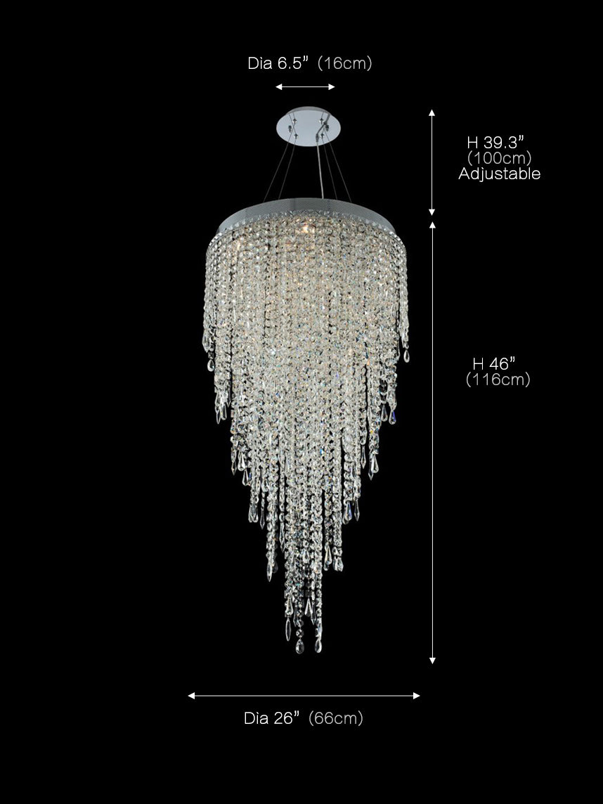 Allegri Tenuta Convertible Pendant Crystal Chandelier