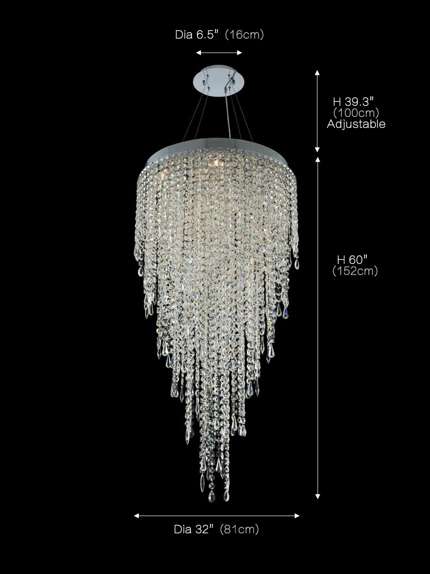 Allegri Tenuta Convertible Pendant Crystal Chandelier