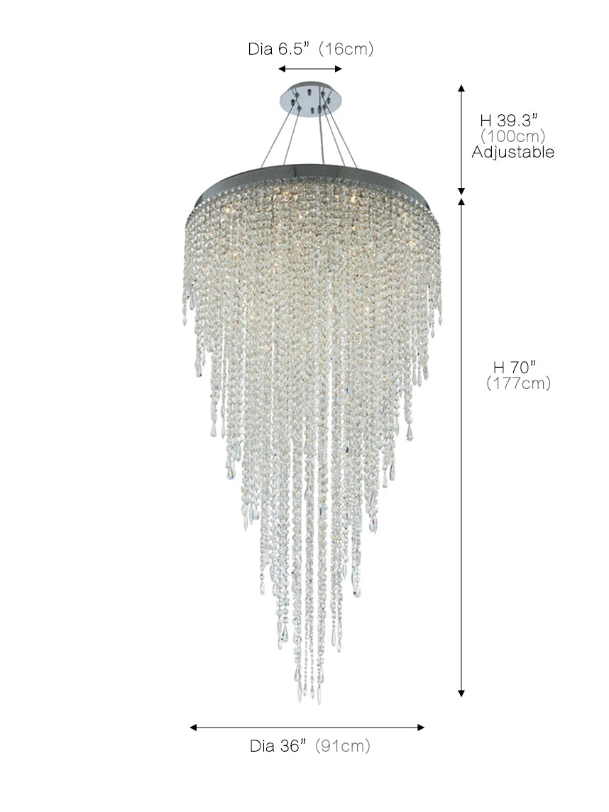 Allegri Tenuta Convertible Pendant Crystal Chandelier