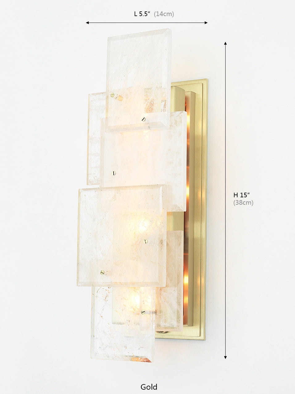 ESTÉREL Collection Matte Crystal Wall Sconce