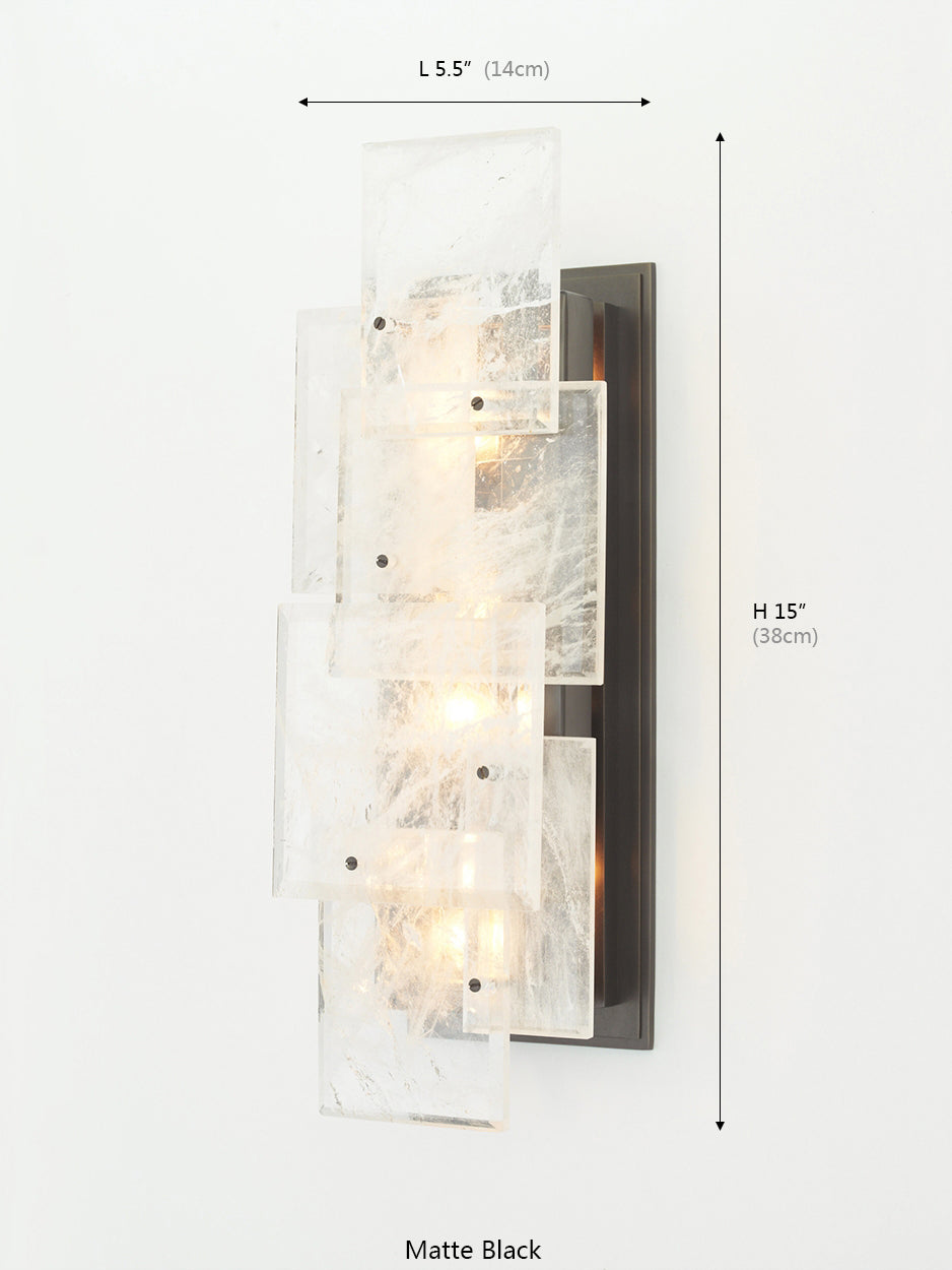 ESTÉREL Collection Matte Crystal Wall Sconce