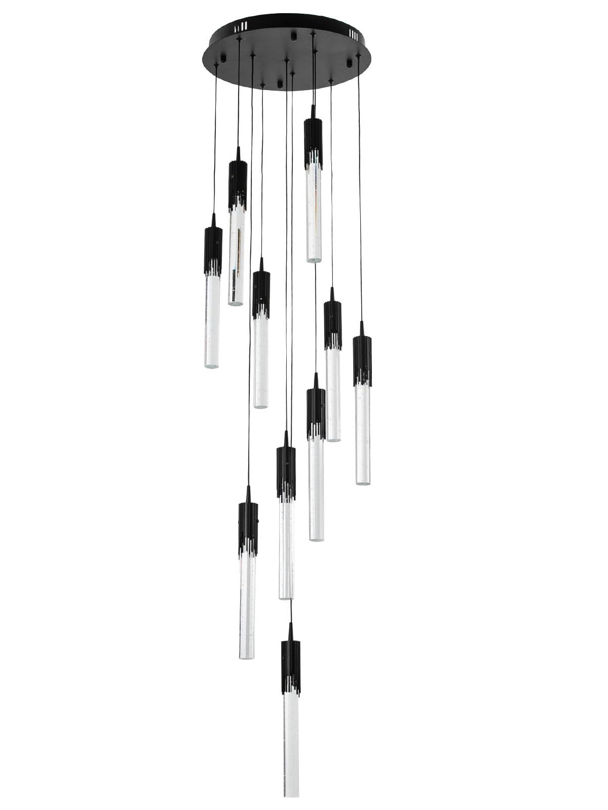 Crystal Bubble Column Pendant Light