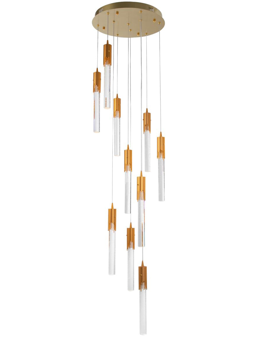 Crystal Bubble Column Pendant Light