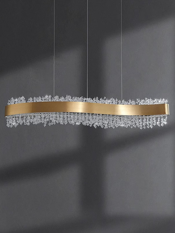 Luxury linear crystal chandelier
