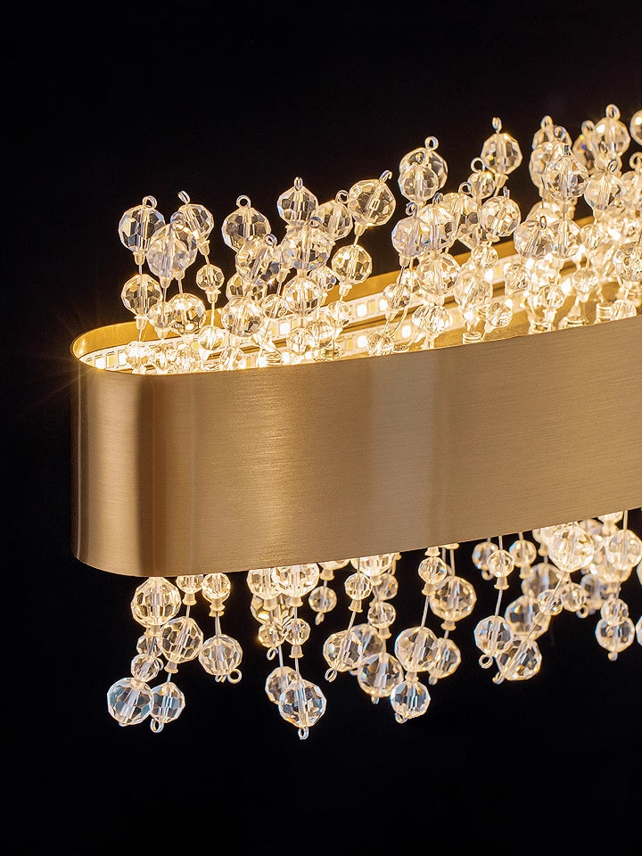 Luxury Linear Crystal Chandelier