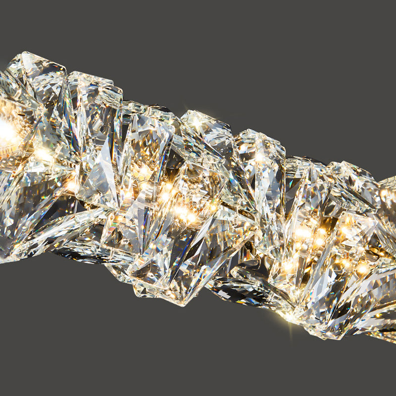 Modern Strip Crystal Pendant Light