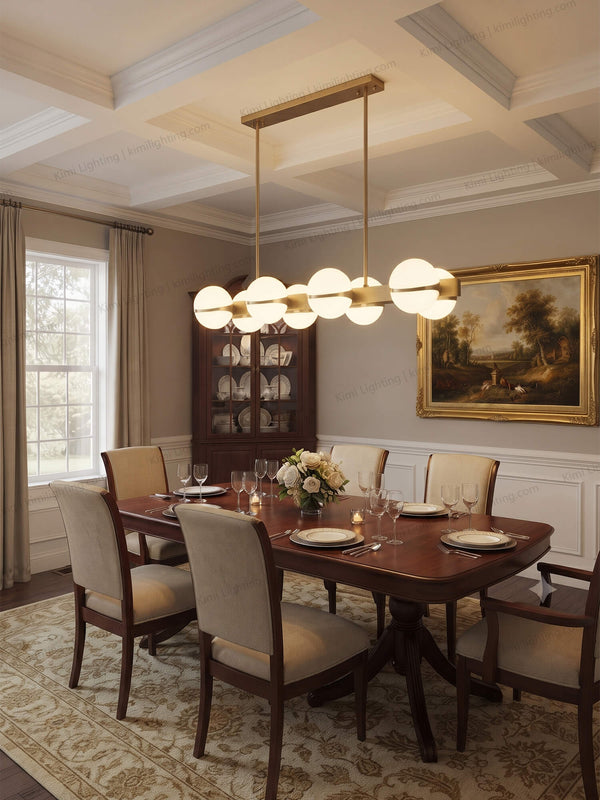 Glass globe chandelier dining room modern luxury lighting fixture