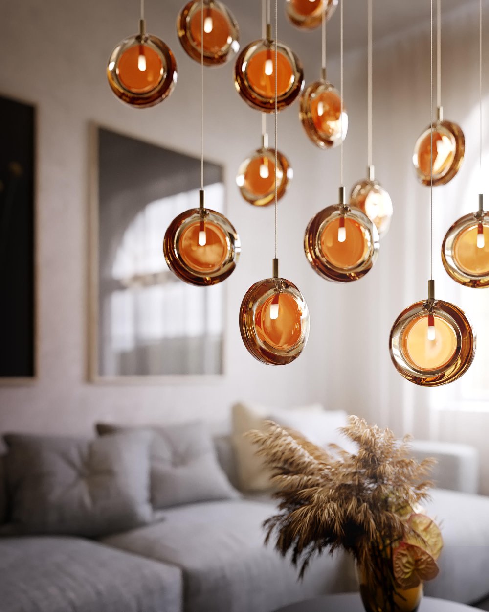 Minimalist Lens Kitchen Island Chandelier