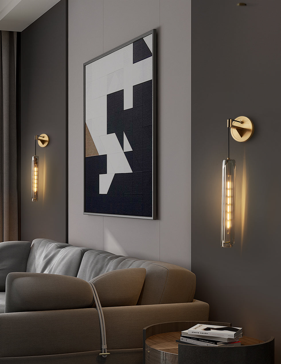 Modern Clear Crystal  Wall Sconce