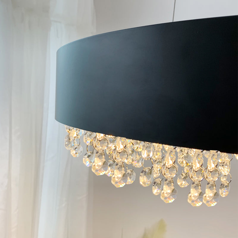 Black Round Crystal Chandelier