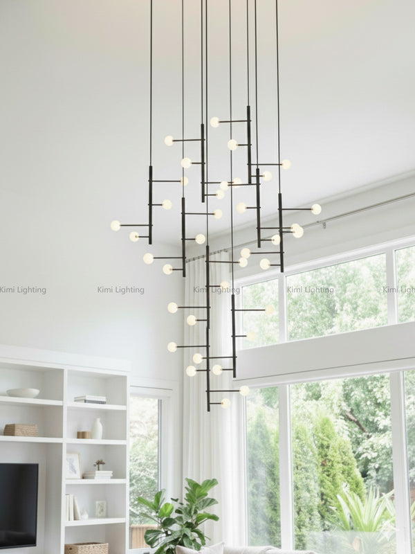 Multi Arm Opal Shade Chandelier