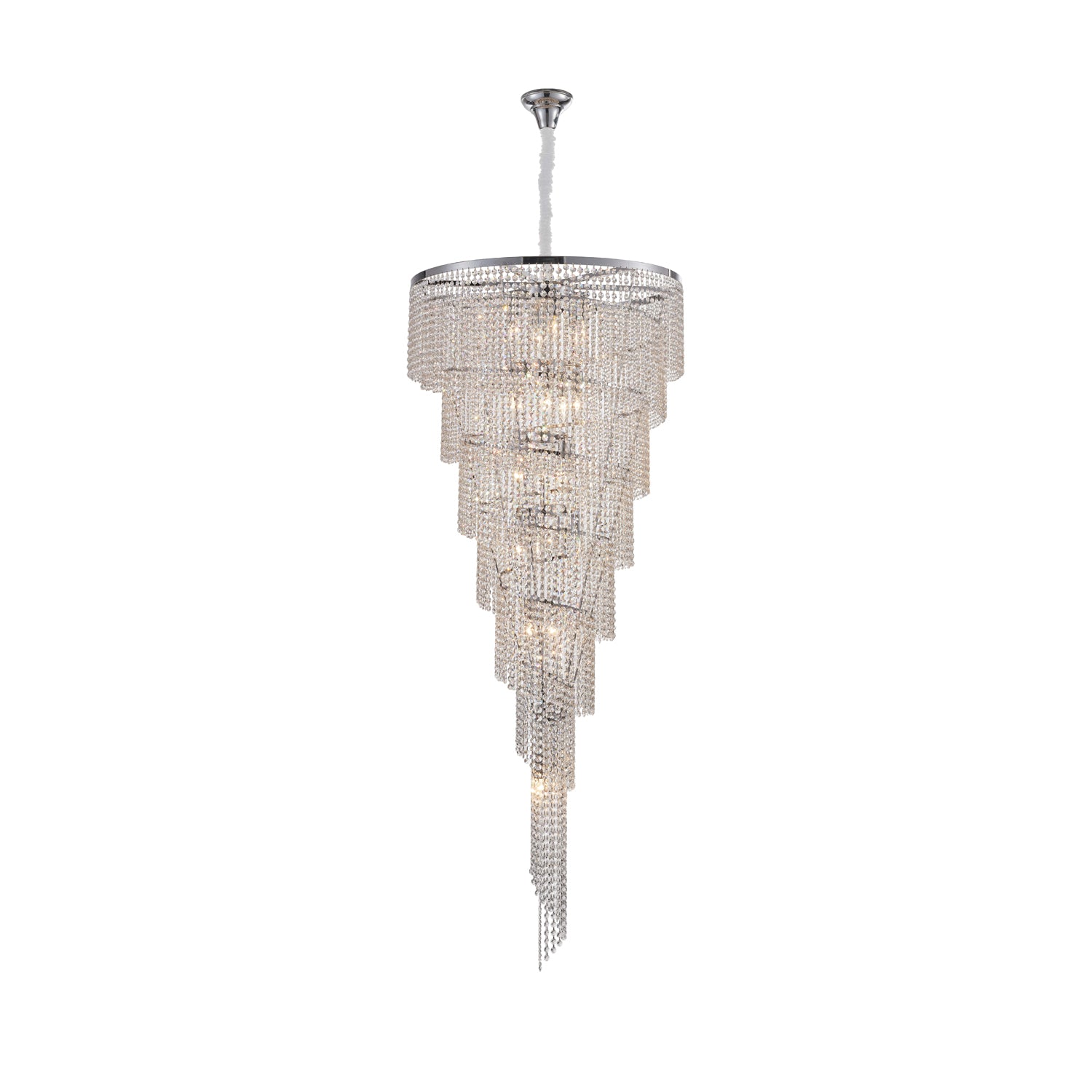 Spiral Large Crystal Chandelier