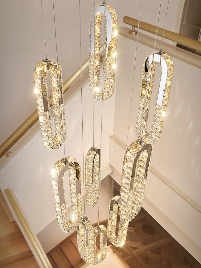 U-Shaped Pendant Crystal Chandelier