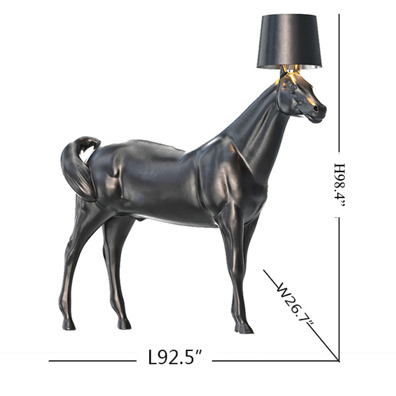 Decorativing Black Horse Lamp Life Size Floor Lamp