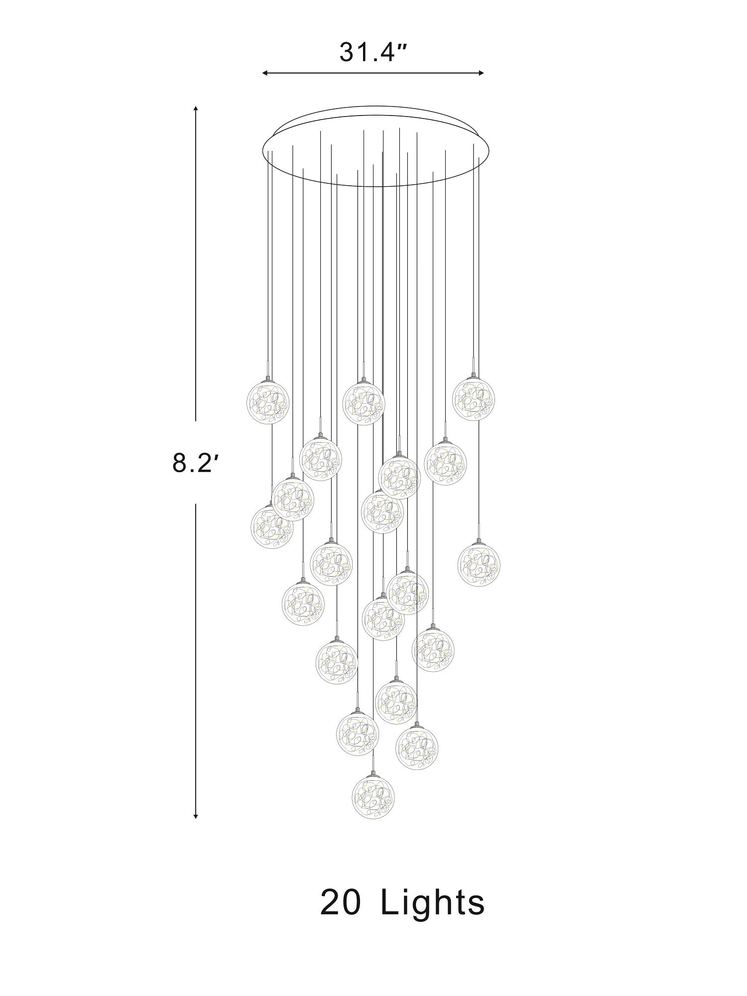 Mirror Glass Ball Pendant Lighting