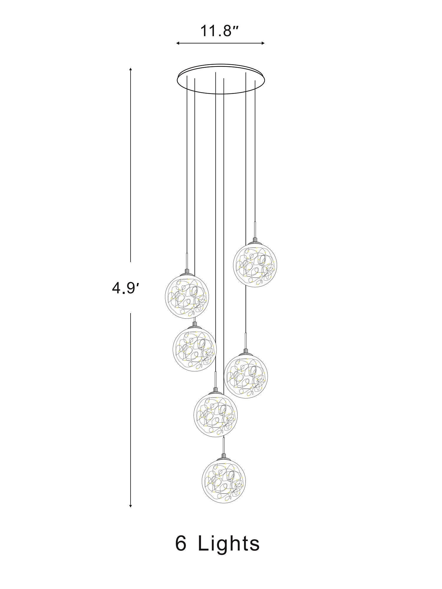 Mirror Glass Ball Pendant Lighting