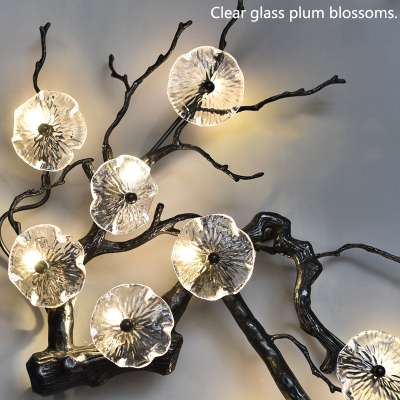Modern-Clear-Glass-Plum-Blossoms-Sconce-Flower-Wall-Light