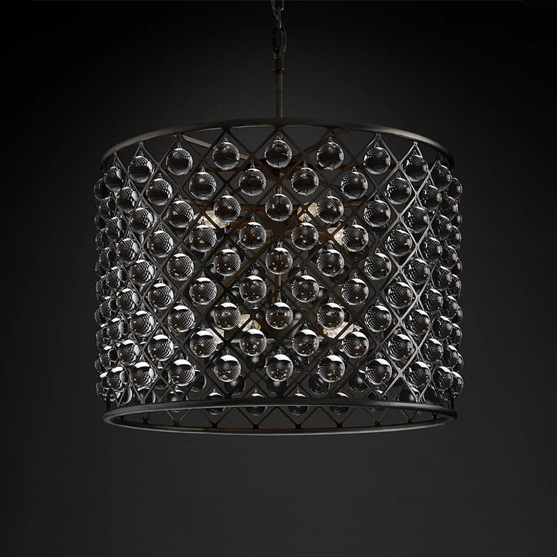 RH-glass-ball-metal-grid-round-chandelier