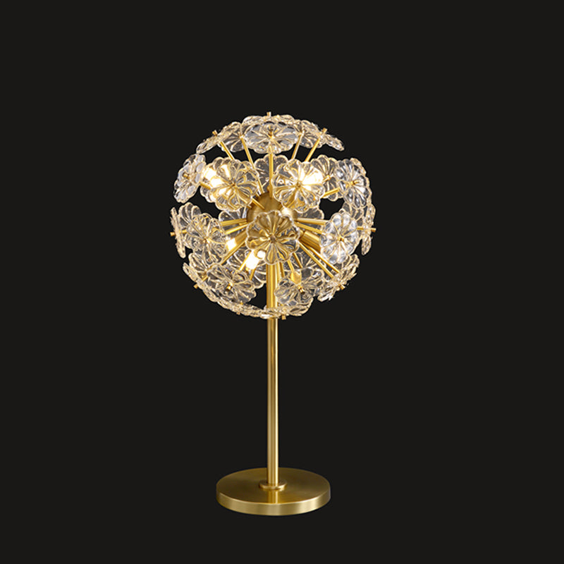 Stunning Clear Flower Globe Table Lamp