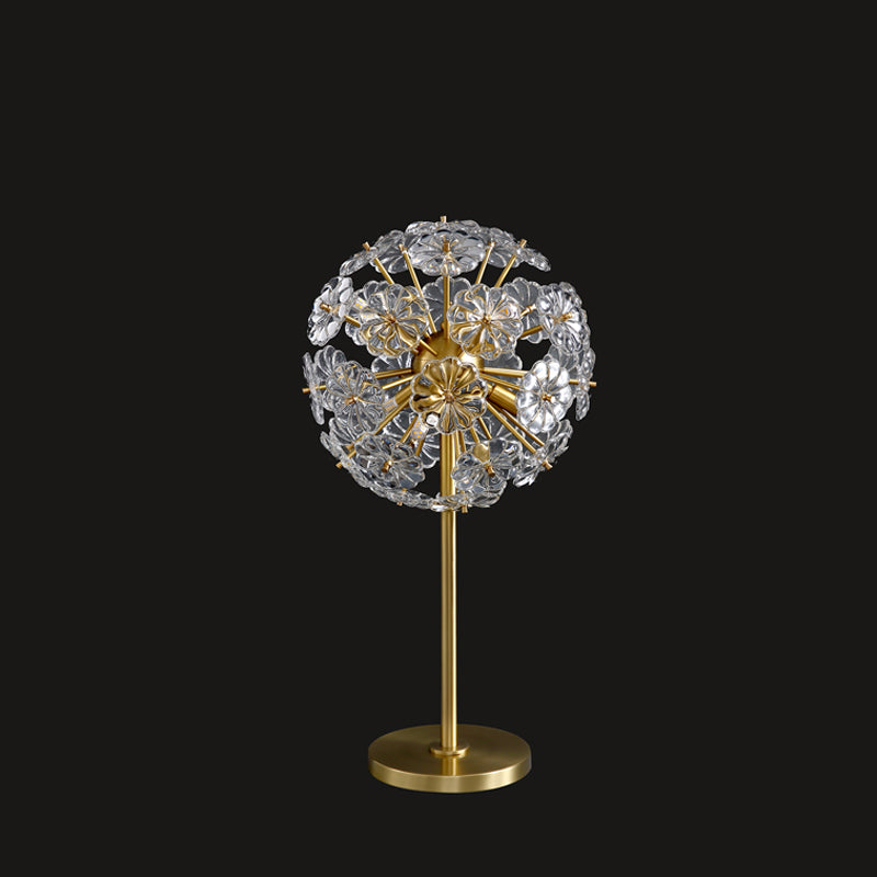 Stunning Clear Flower Globe Table Lamp